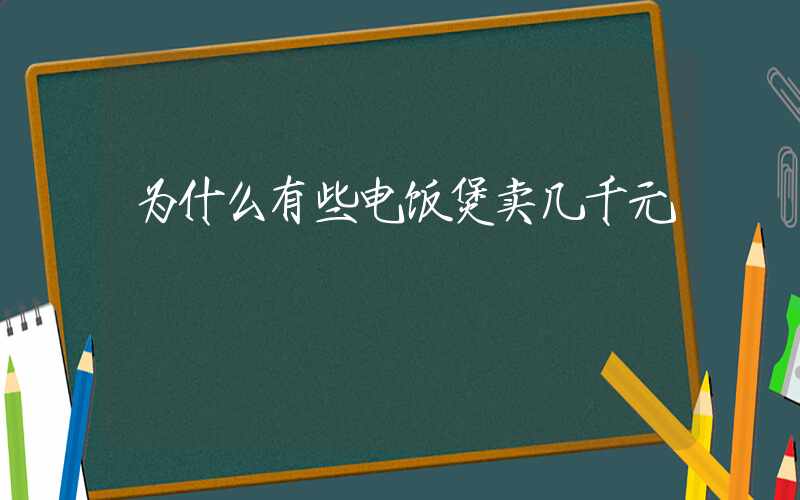 为什么有些电饭煲卖几千元